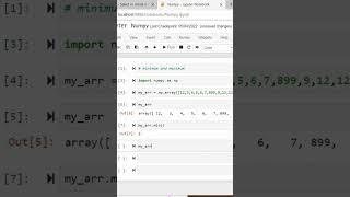 Finding out minimum and  maximum of array in Numpy