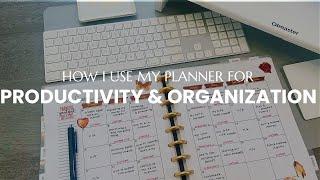 How I Use My Planner for Productivity and Organization #planwithme