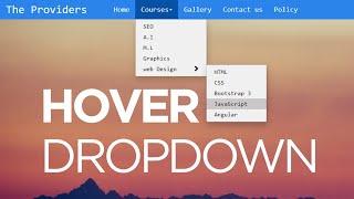 Dropdown Menu with sub menu On Hover | Bootstrap Hover Dropdown Menu | Awesome Dropdown Navigation