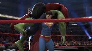 SUPERMAN VS HULK & RED HULK - WWE Handicap Match