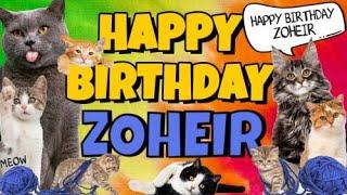 Happy Birthday Zoheir! Crazy Cats Say Happy Birthday Zoheir (Very Funny)