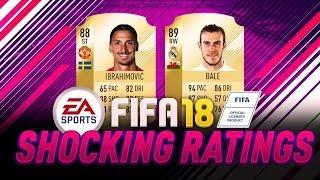 10 MOST SHOCKING FIFA 18 PLAYER RATINGS! w/ BALE, OZIL & IBRAHIMOVIC! FIFA 18 ULTIMATE TEAM