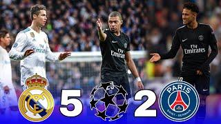 Real Madrid 5 - 2 Paris Saint-germain | رونالدو الطائر الشبح  •All Goals FHD