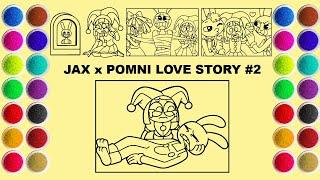 Drawing and Coloring Jax x Pomni Love Story #2 (Sand Painting)