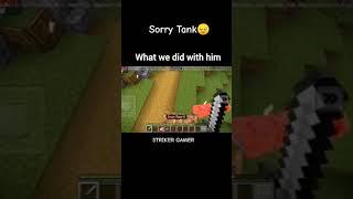 Sorry Tank  #minecraft #shorts #shortvideo #gameplay #gaming #strikergaming