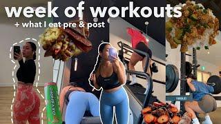 FULL WEEK OF WORKOUTS | What I Eat in a Day, Productive Fitness Vlog, Workout Routine, 5 Day Split