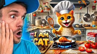 Gato DESTRÓI a Cozinha e faz MUITA Bagunça!  I AM CAT VR - Brancoala Games