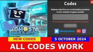 *NEW CODES* [️NEW RECIPE!] Ghost Simulator ROBLOX | ALL CODES | OCTOBER 5, 2024