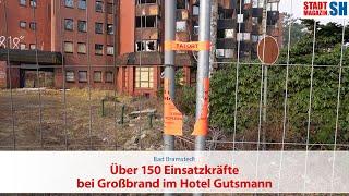 Über 150 Einsatzkräfte bei Großbrand im Hotel Gutsmann in Bad Bramstedt