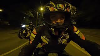 Night ride - Moto wheelie