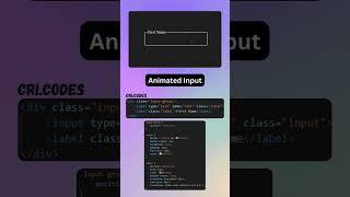 Animated input #html5css3 #csstricks #100daysofcode #coding #codersfoundation