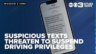 Scam Alert: suspicious texts threaten to suspend driving privileges