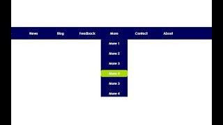 Pure HTML and CSS drop down navigation bar