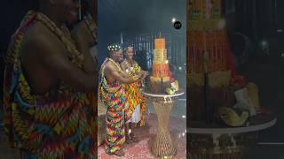 Moses Bliss and his adorable wife at their traditional Wedding in Ghana watch them cut the cake