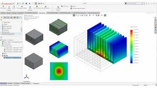  SOLIDWORKS SIMULATION || THERMAL || Heat sink simulation under natural convection.