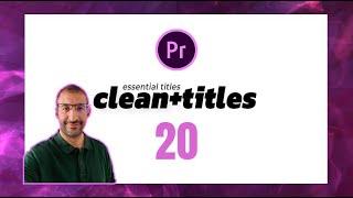 20 Clean Minimal Titles for Premiere Pro