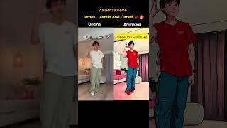 Animating Jasmin, James and Cadel || Musical instrument challenge #trend @JasminandJames @Double_Date