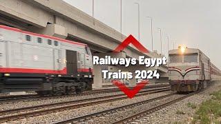 الجزء الاول - قطارات سكك حديد مصر ٢٠٢٤ - Trains Railways Egypt 2024