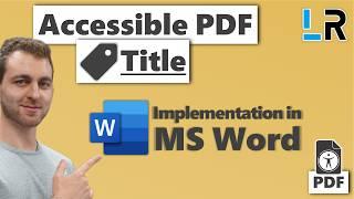 PDF Accessibility ️ How To Correctly Set a Title in Word + Efficiency Trick