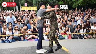 Full Videos! Jungkook Gives a Surprise Welcome To Suga