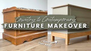 Contemporary Furniture Makeover | Building A New Wood Base