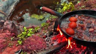 Do you know the Best Way to Cook This Pork Belly? | ASMR Cooking in Nature