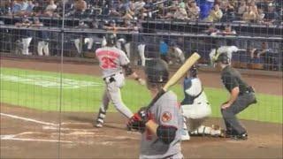 Hunter Bigge HIT IN FACE by Foul Ball; STRETCHERED, CARTED OFF FIELD