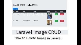 Laravel Image CRUD : How to delete the image/data in Laravel