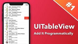 Adding a UITableView Programmatically