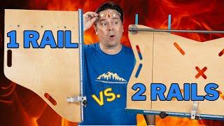 Crosscut Sled One Rail vs Two Rail - Which is better for Woodworking at the Tablesaw?  1 or 2 Runner