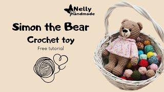 Simon the Woolen Bear Crochet Amigurumi Toy Tutorial