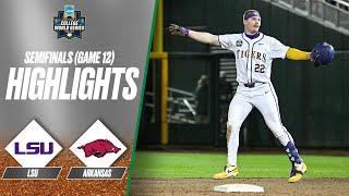 LSU vs. Arkansas: 2025 Men's College World Series | Extended highlights