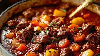 The Tastiest Beef Stew Recipe Ever! Famous Hungarian Goulash Recipe! Easy Beef and Potato Recipe!