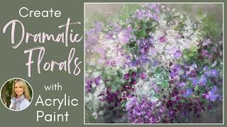 How to Create Dramatic Floral Paintings (Acrylics)