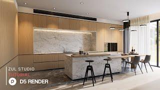 D5 Render realistic interior rendering tutorial | Pantry 75