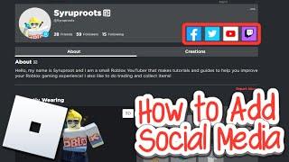 How to Add Social Media Links to Roblox Profile! (2024)