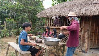 A Filipino family new year celebration in the Philippine province