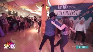 Mambo Brown and Anna Krylova Cha-cha-cha Dancing at Rostov For Fun Fest (Russia), Sat 02.11.2019