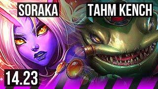 SORAKA & Swain vs TAHM KENCH & Vel'Koz (SUP) | NA Master | 14.23