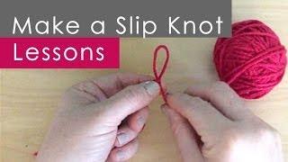 How to Make a SLIP KNOT: Knitting Lessons for Beginners