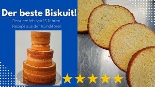 DER BESTE BISKUIT - Biskuitboden Rezept aus der Konditorei - Tortenboden backen - Tipps und Tricks