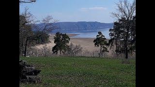 Упал уровень воды в реке Волга, коп с металоискателем