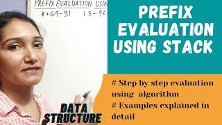 Evaluating A Prefix Expression Using STACK| Examples | Data Structure #44