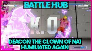 [SF6 Battle Hub] SSJ CHAD Broly gets SCAMMED by The Clown of NA0001 deacon