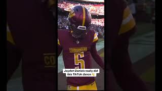 Jayden Daniel’s really hit the TikTok celly #washington #commanders #nfl #viralvideo #football