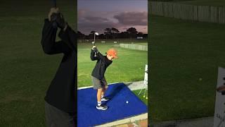 8-Year-Old Golfer hitting 9 iron fade into close green #golf #cleveland #golfrsa #juniorgolf