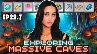 [LIVE] Exploring MASSIVE CAVES... (Minecraft Survival Series)