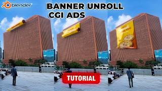 How To Create Banner Unroll CGI Ads Using  Blender VFX Tutorial | Cloth Simulation