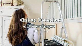 Colour Drenching & Wallpaper Transformation! ️ DIY Bedroom Makeover, DIY Diaries