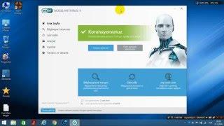 Eset NOD32 Antivirüs 9 Korumayı Devre Dışı Bırakma (kapatma)
